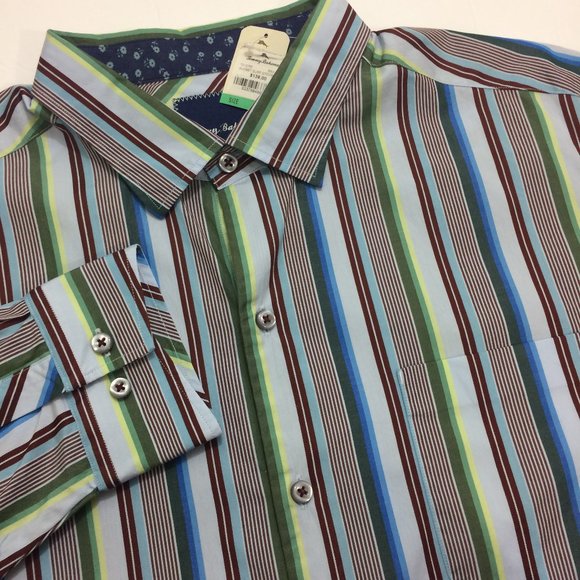 Tommy Bahama Other - Tommy Bahama Mens Shirt Bravo Sunset Surf Stripes